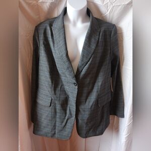 Liz Claiborne Blazer Black/Blue Plaid Size 20W NWT